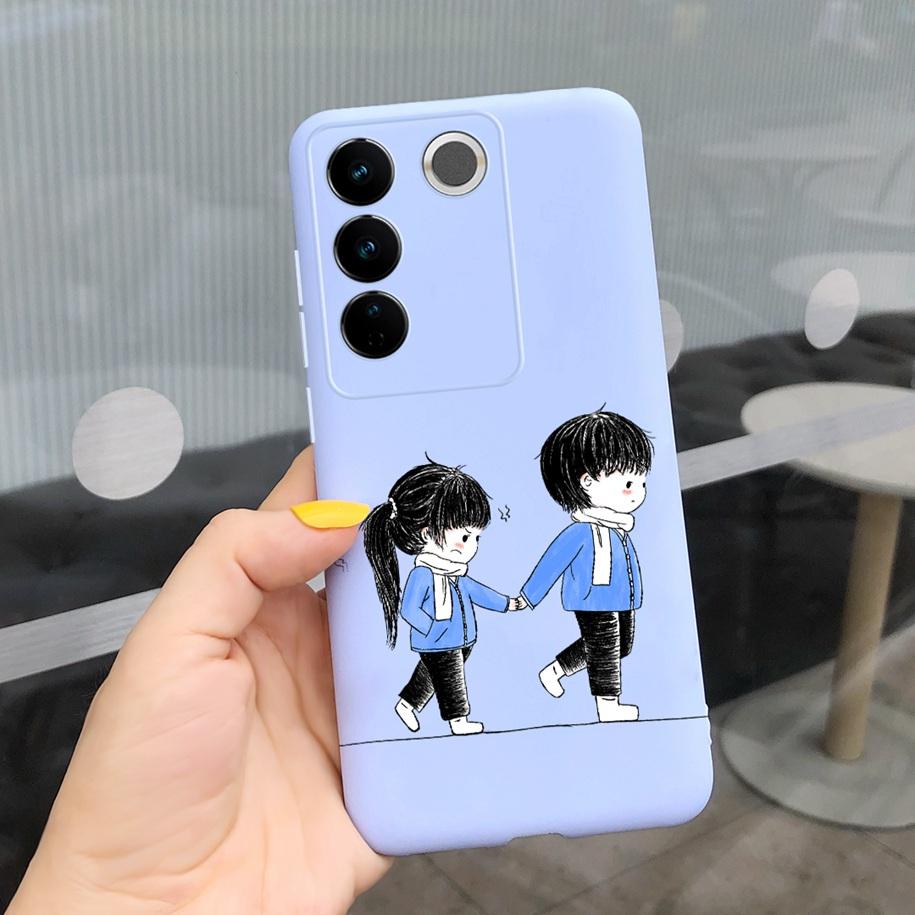 For Vivo V27 Pro Case Vivo V27e Back Cover Fashion Candy Color Painted Funda For Vivo V27 5G V 27e V27Pro V2237 V2230 Soft Shell