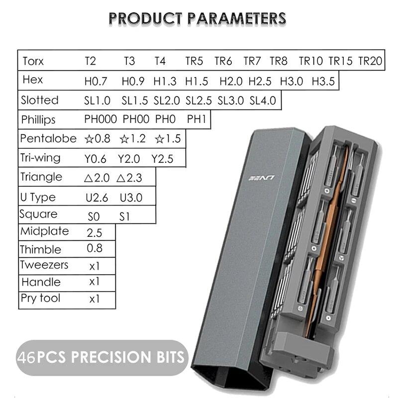 45 In 1 Mini Screwdriver Set Multi-Function Precision Repair Tool S2 Magnetic Torx Phillips Screw Driver Bits for Xiaomi IPhone
