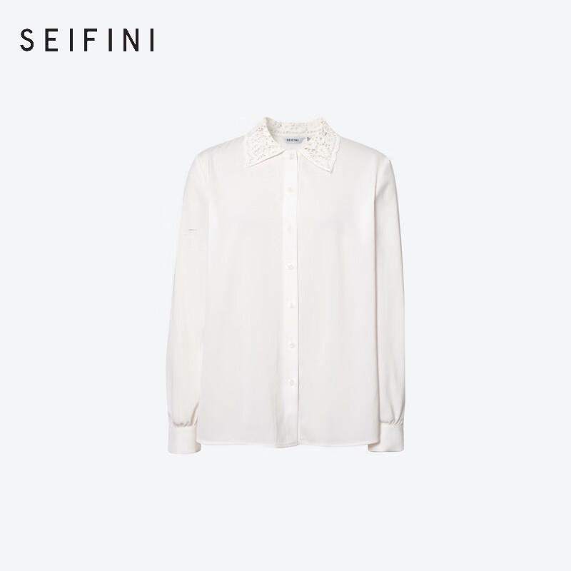 S EIFINI French Style Lace Collar Blouse M