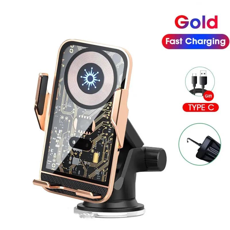 Transparent Car Navigation Bracket Universal Smartphone Bracket Car Clip Mount Dashboard Gps Mobile Car Holder Phone Stand