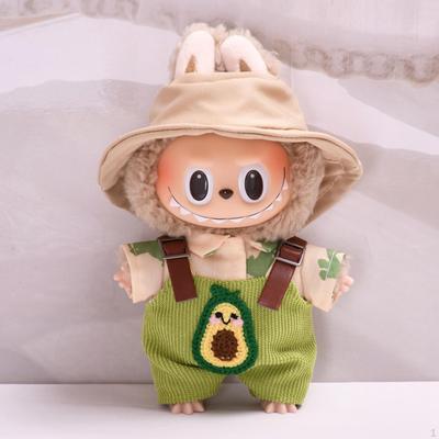 15cm 17cm Doll Outfit Set, Cartoon , Accessories for Plush Dolls with Hat
