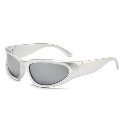 New Y2K Sports Punk Sunglasses Women  Designer Square Goggle Men Luxury Sun Glasses UV400 Colorful Mirror Fashion Eyewear