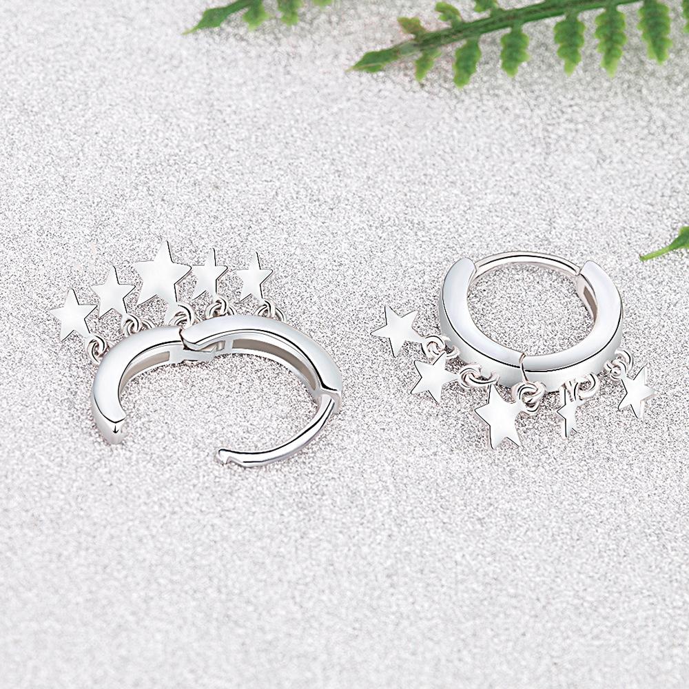 Five-pointed Star Women's Small Ear Cuff Earrings