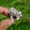Womens Day Deal Natural Rhodonite Solitaire Unique Ring Jewelry Sterling Silver