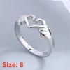 Romantic Love Heart Hand Hug Rings For Women I Love You Forever Punk Gesture Wedding Band Finger Ring Anniversary Couple Jewelry