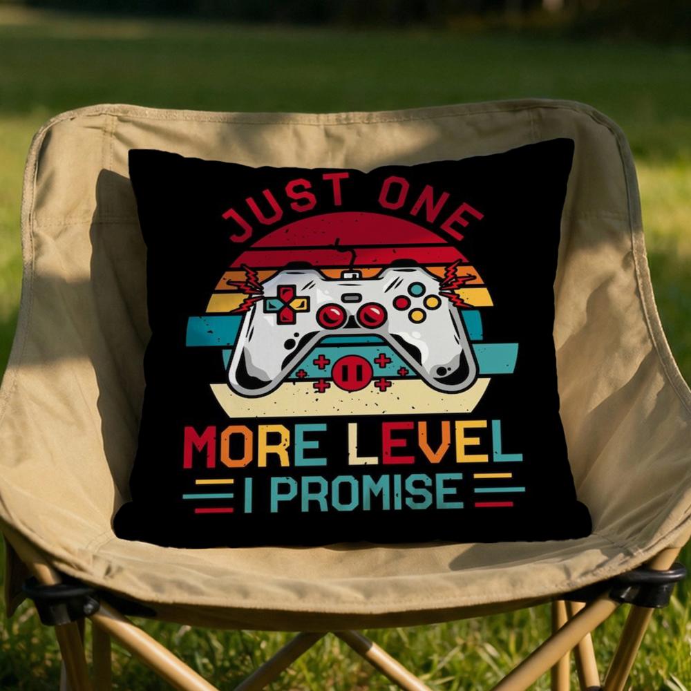 Colorful Graffiti Gamepad Cushion Cover Soft Reversible  Durable Pillow Cover  MultiScene Use for Home  Car Daily Comfort