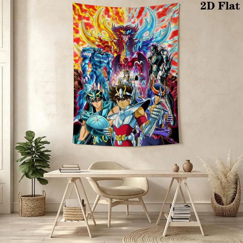 Saint Seiya Knights Zodiac Tapestry Fashion Print Background Cloth Soft Background Wall Hanging Cloth Atmospheric Background Cloth