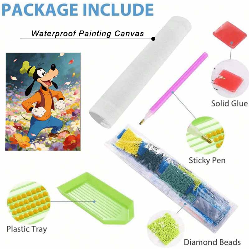 Disney Goofy Flower Field Diamond Paint Painting Art Kit Handmade DIY5D Home Decor Gift