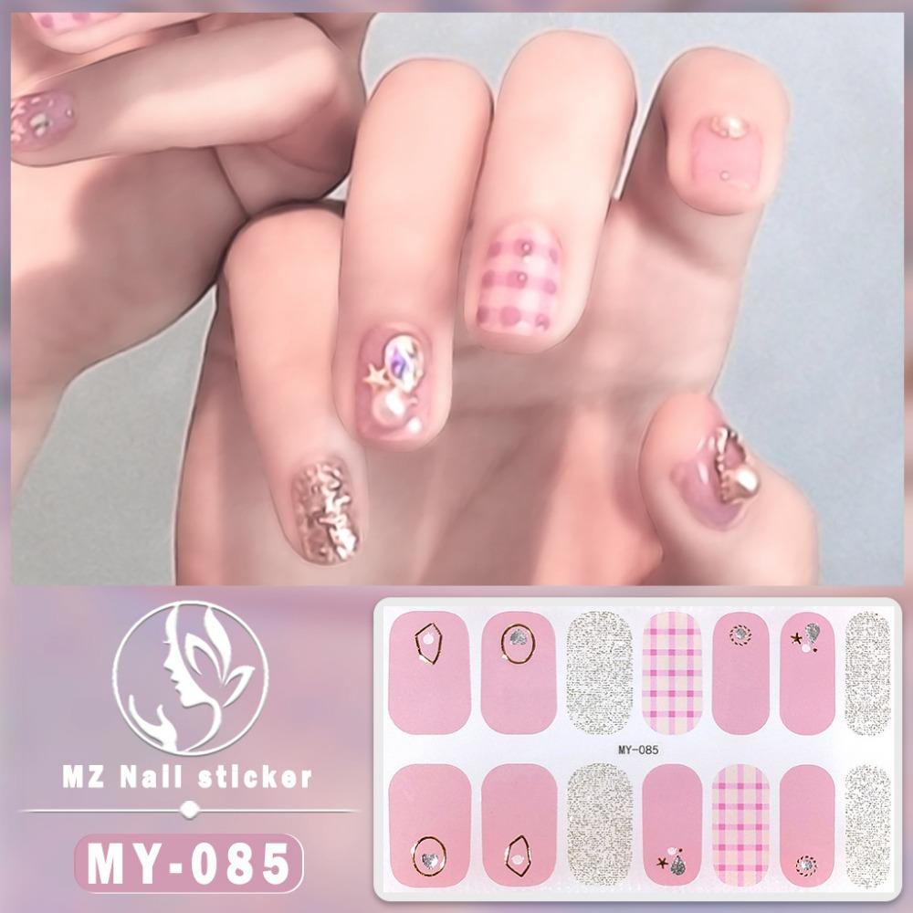 New Year's New Three-dimensional Waterproof No-bake Gel Nail Polish Film Full Sticker Ins Wind Nail Film Paper Nail Film