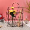 Household Bathroom Hollow Wall Mounted Iron Storage Basket Hanging Holder Organizer