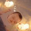 Touch LED Cat Night Light Remote Control For Kid Children USB Rechargeable Silicone nightligh Child Cat Lamp for Birthday Gift