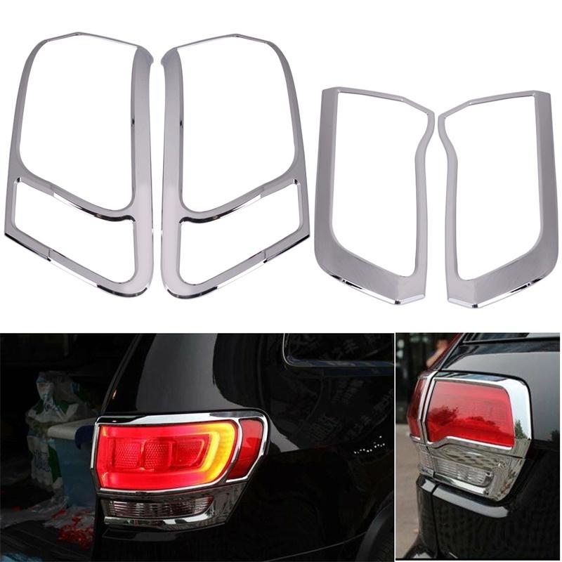 ABS Chrome Rear Tail Light Lamp Cover Trim Sticker Decoration Frame Exterior Accessories Fit for Jeep Grand Cherokee 2010-2018
