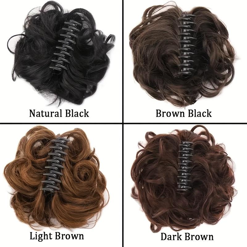 Synthetic Claw In Chignon Curly Messy Bun Hairpiece For Women Scrunchie Fake False Hair Extensions Updo Hair Accessories for Halloween Christmas