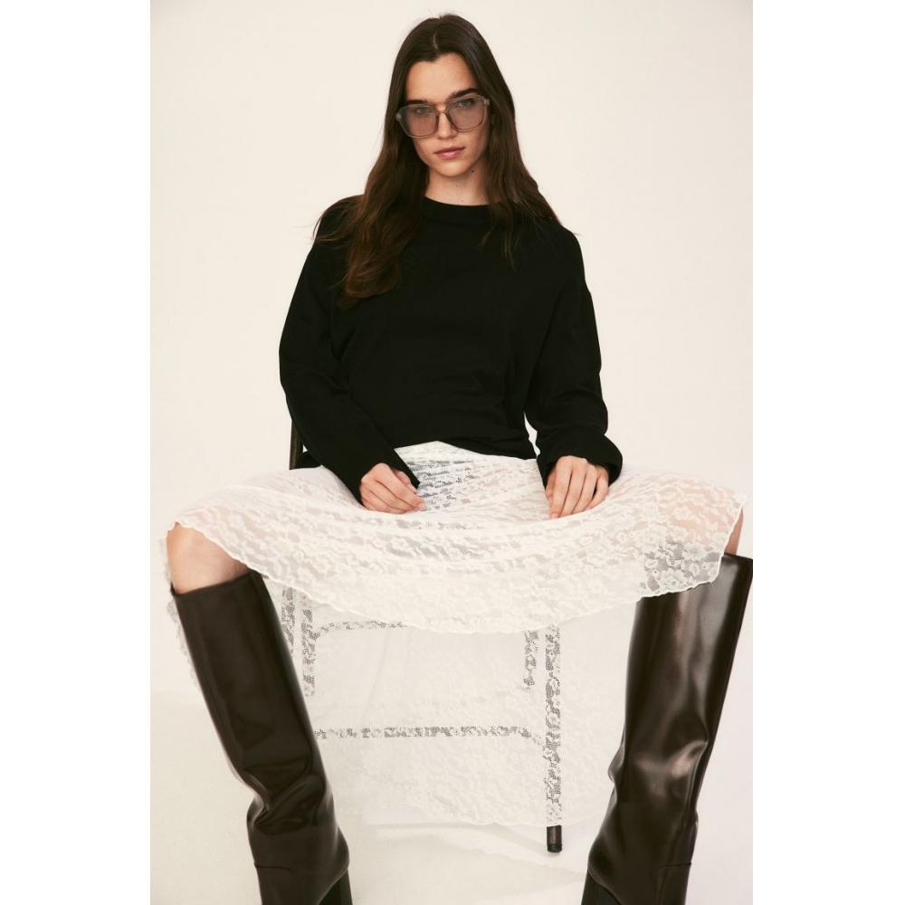 

HM Тонкий вязаный свитер черного цвета