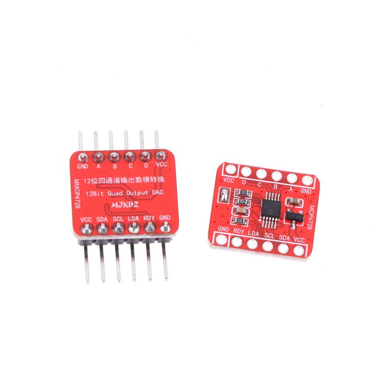 Mcp4728 12-Bit Dac Module 4-Channel Interface Programmable Voltage Reference With Eeprom Storage For Electronics Projects