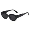 Fashion Cat Eye Sunglasses Women Hip-Hop Oval Designer Black Glasses Sun Glasses For Female Mirror Uv400 Eyewear Shades