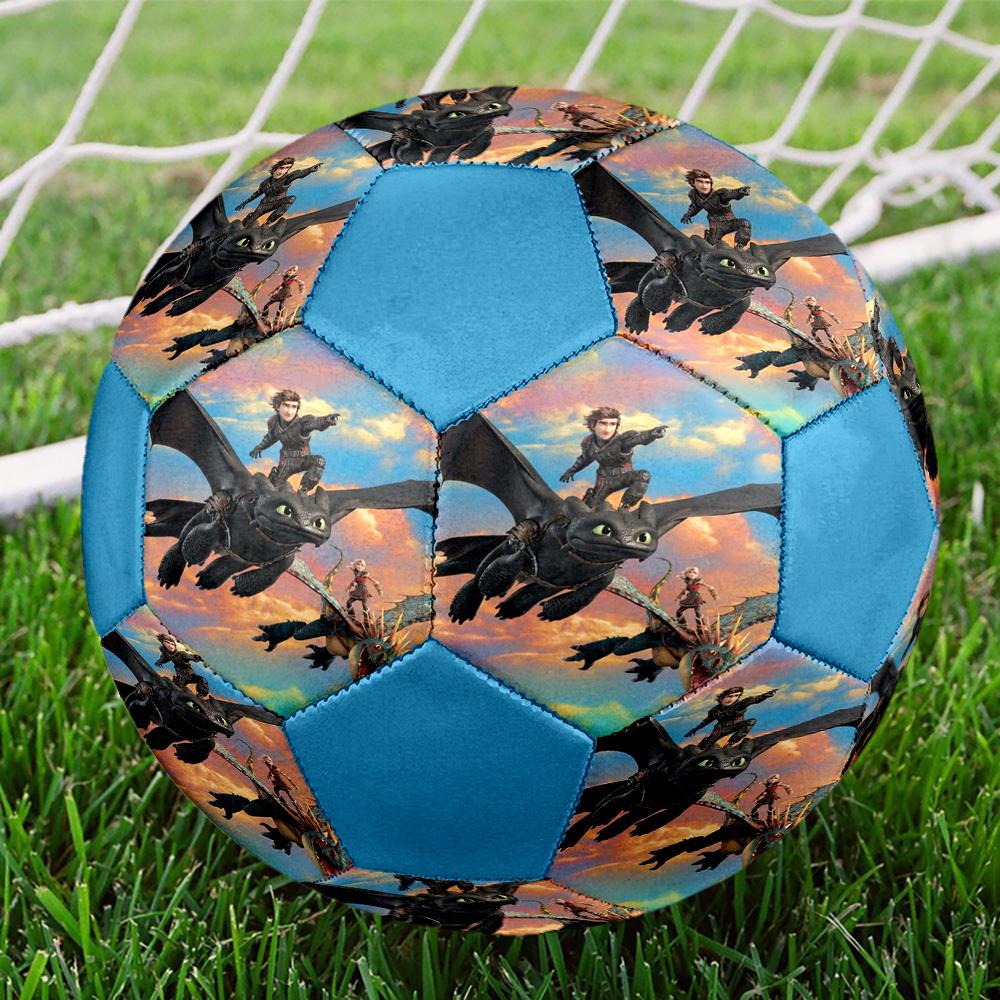 Dragon Training Indoor Soccer Ball Colorful All Ages Size 5 Machine Stitched PVC Competition Ready Durable High-Bounce