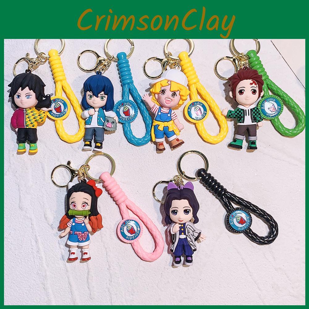 Cute Plastic Demon Slayer Nezuko Zenitsu Keychain Figures Perfect For Birthdays And Holidays