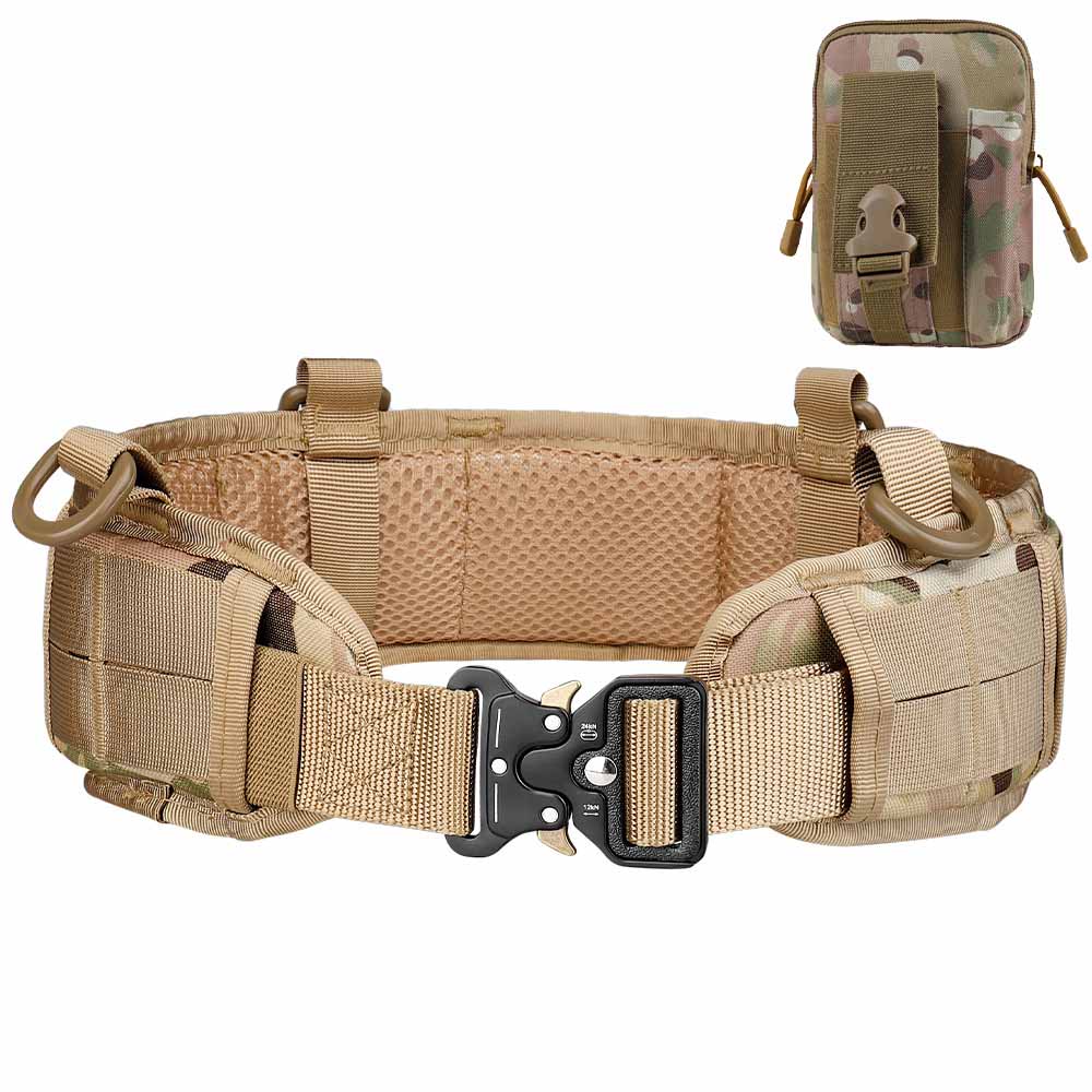 Outdoor   Buckle Belt – Quick-Release Nylon Waist Belt, Multi-Functional  Training Belt Set for Military, and Sports