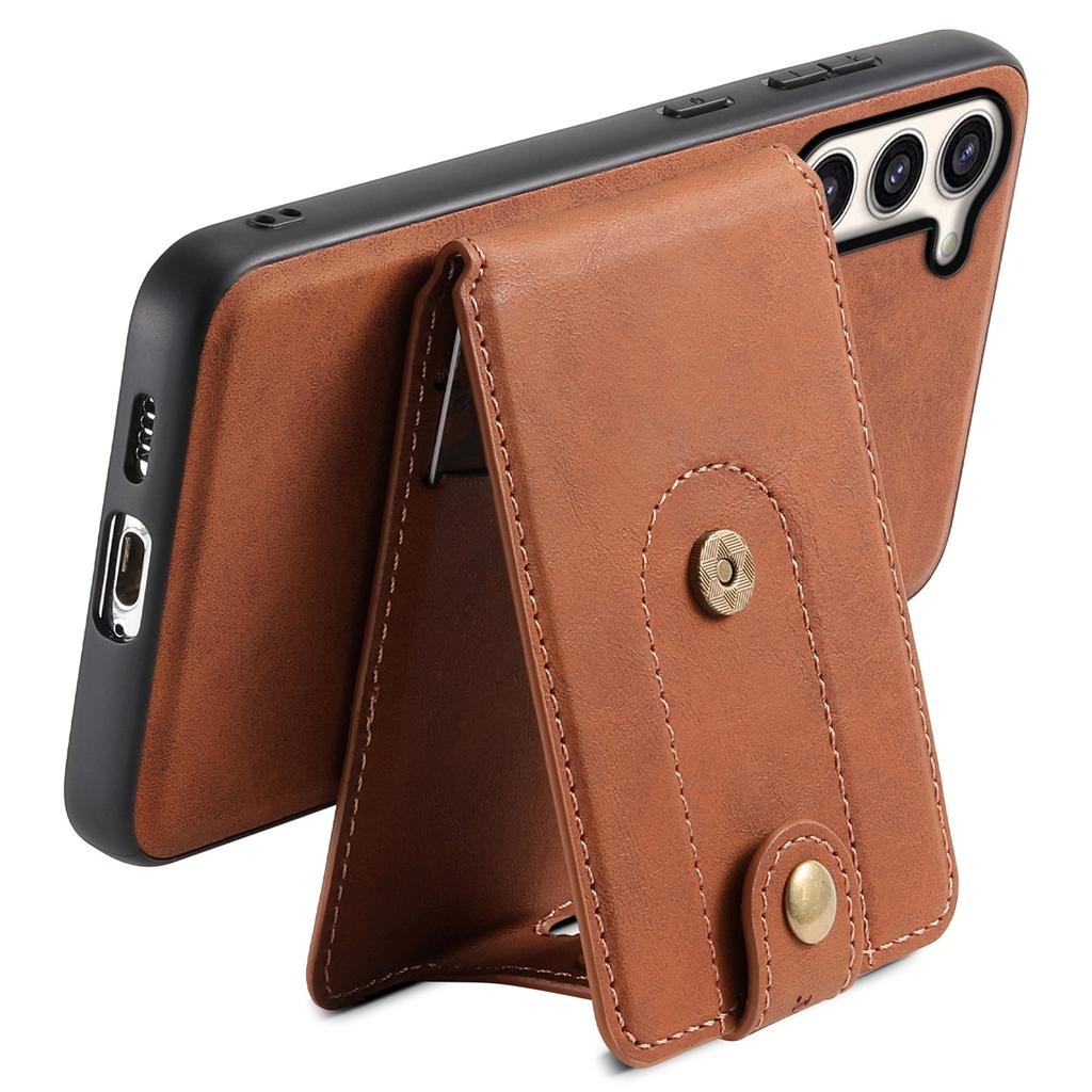 DENIOR D14 For Samsung Galaxy S23+ Kickstand Case Card Holder Phone Cover Magnetic Case