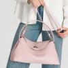 Korean Genuine Leather Trendy Crossbody Bag Solid Color Magnetic Buckle High-quality Flip Top Handbag Leisure Shoulder Tote Bag
