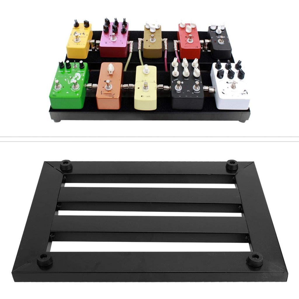 Portable Metal Pedal Guitar Effect Pedal Guitar Pedal Electric Guitar Effect Holder for Guitar Effect Pedals Board, Board, 14.6 10.6 0.8 Inch,
