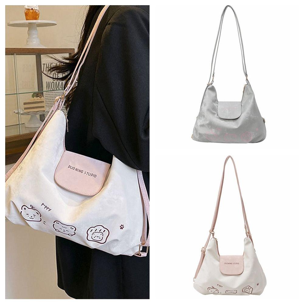 

Multifunctional Shoulder Bag PU Women s Backpack Cute Cartoon Crossbody Bag Outdoor білий