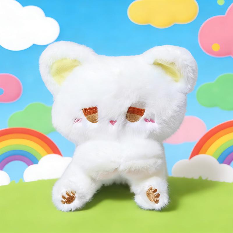 Adorable Internet Celebrity Style Dazed Cat Plush Doll - Creative Emotional Birthday Gift for Girls