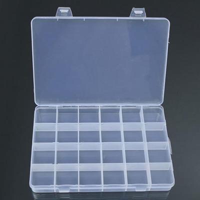 24 Compartments Plastic Box Case Jewelry Bead Storage Container Craft Organizer CDN