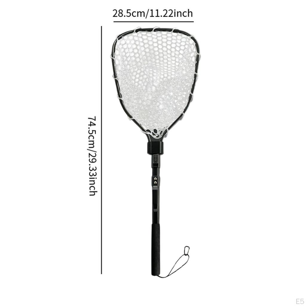 Fishing Net Aluminium Frame Silicone Mesh Tool for Outdoor Activities