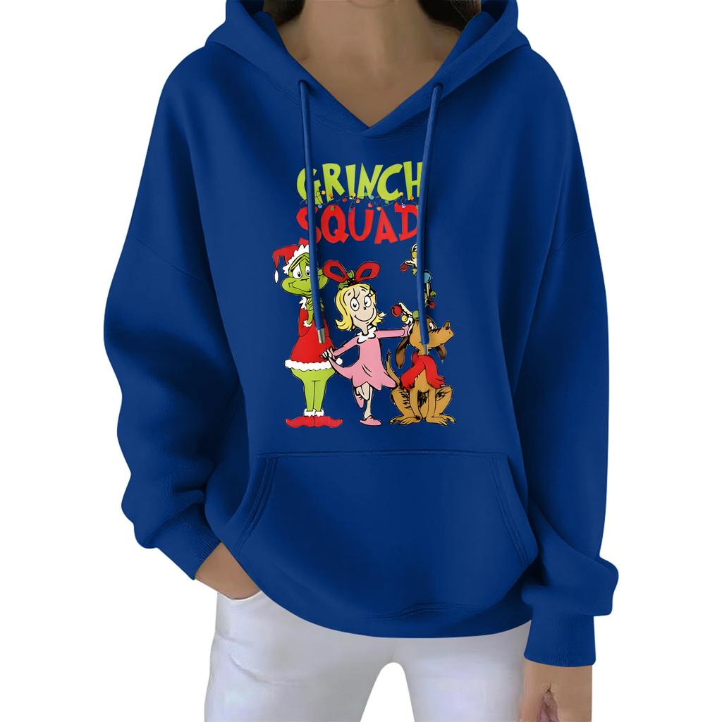 Women's Christmas  Hoodie Funny Cute Christmas Holiday Sweatshirt Pullover