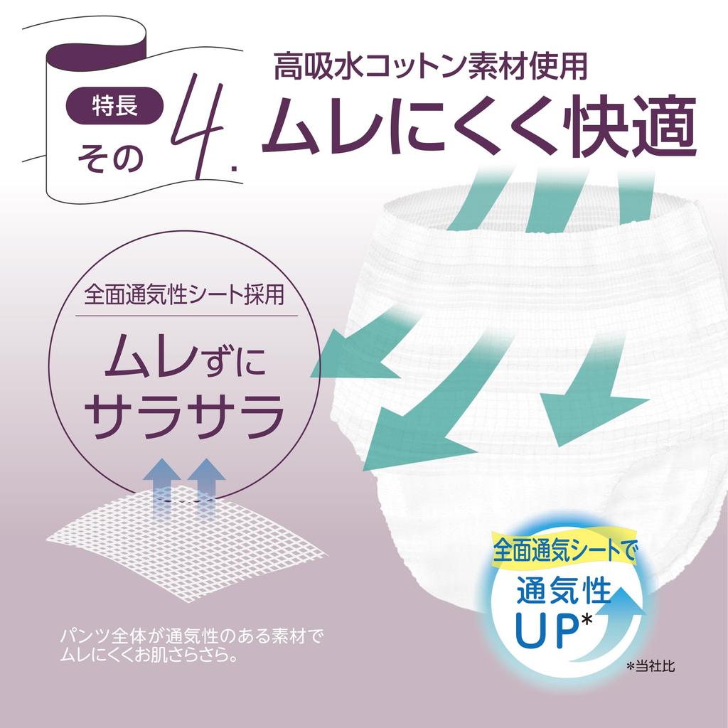 Lila Pants Adult Diapers for Mild Design To Prevent Side Comfortable Large Size 30 Count For Those Who Can Stand or Ultra-Thin Incontinence,