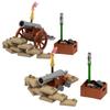 MOC Medieval Army Weapons Building Blocks Cannon Pirate Ship Soldiers Figures Military War Scene Assembling Mini Brick Toy Gifts