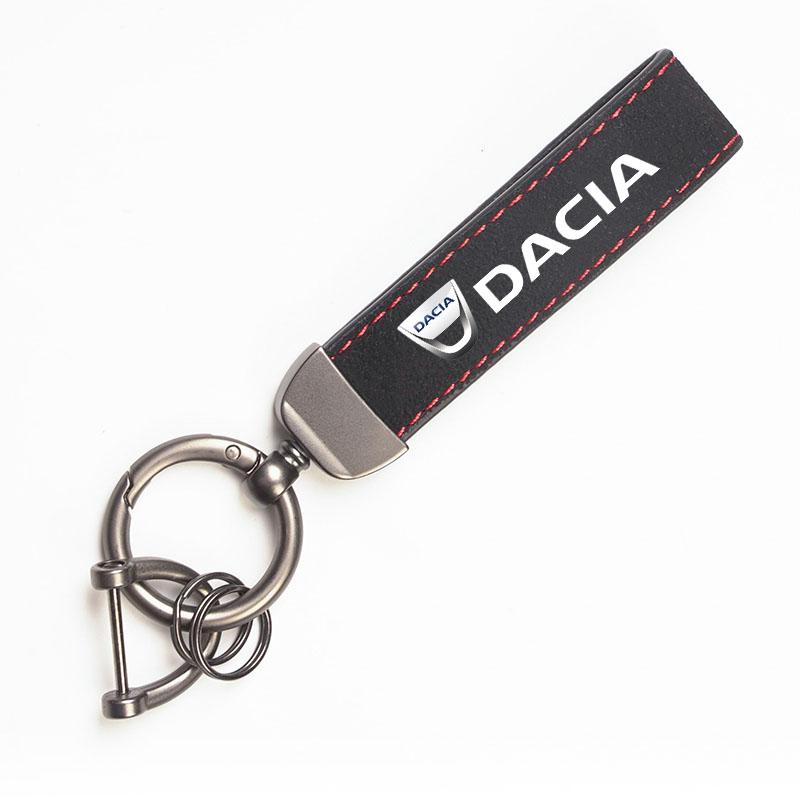 

Suede Leather Keyring Luxury Car Keychain Accessories For Dacia Logan Sandero Duster Lodgy Spring Jogger Dokker Stepway Bigster