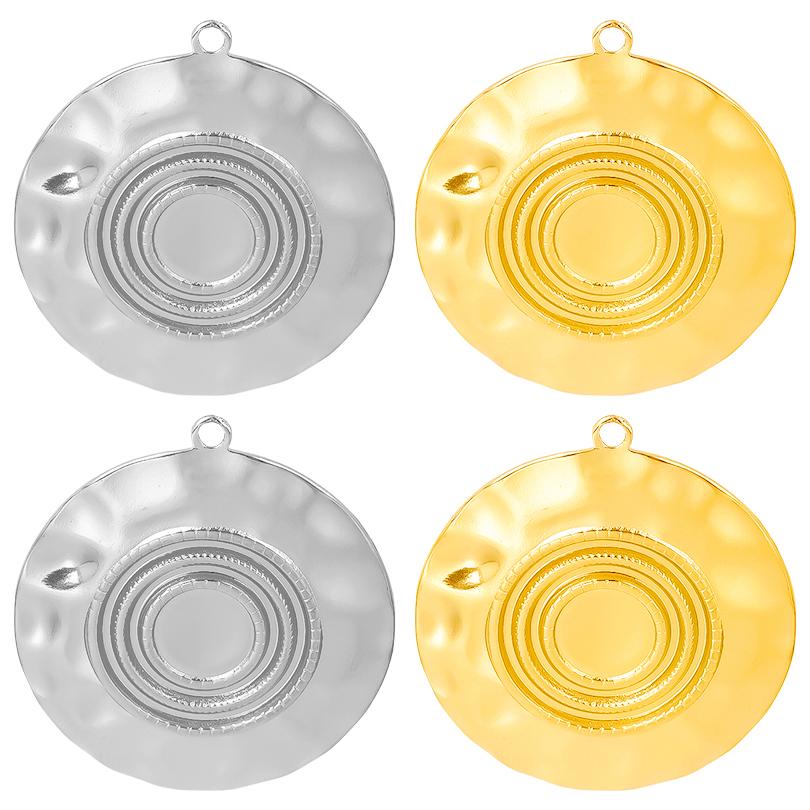 Ethnic Round Thread Pendants For Jewelry Making Bulk Stainless Steel Charms DIY Earrings Necklace Pendant Bohemian Accessories