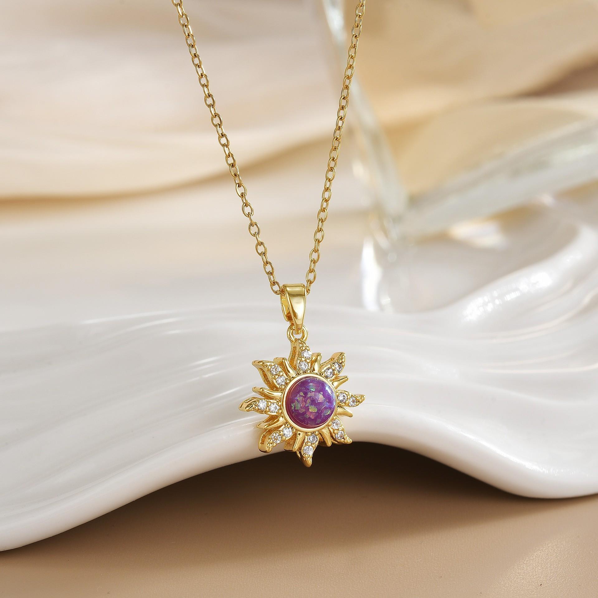 

Long haired Princess Sun Stainless Steel Necklace
