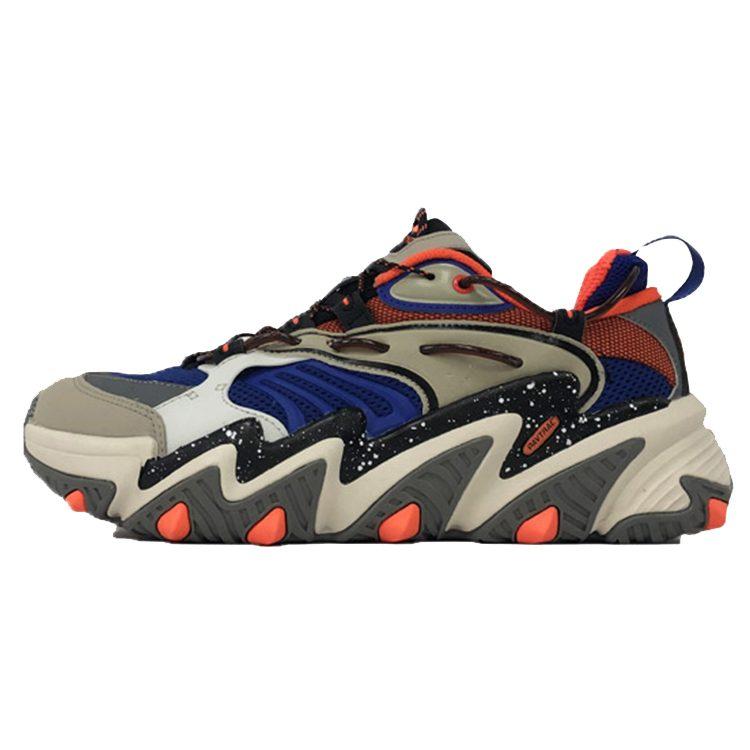 Li Ning Cat Paw Fashion Cushioning, Wear Resistant Low top Sports Casual Shoes Men's Royal Blue Gray AGLQ013-10