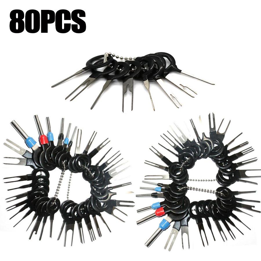 

80PCS Wire Terminal Removal Tool Car Electrical Wiring Crimp Connector Pin Kit