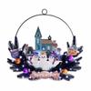 Halloween Wreath with Timer Festive Lighted Reusable for Window