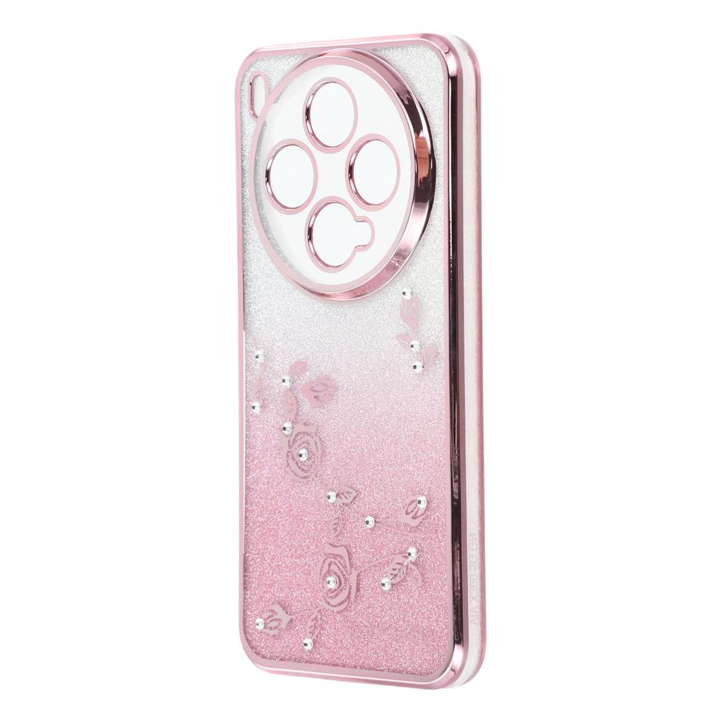 KADEM For vivo X300 5G Case Flower Pattern TPU Gradient Phone Cover with Lanyards