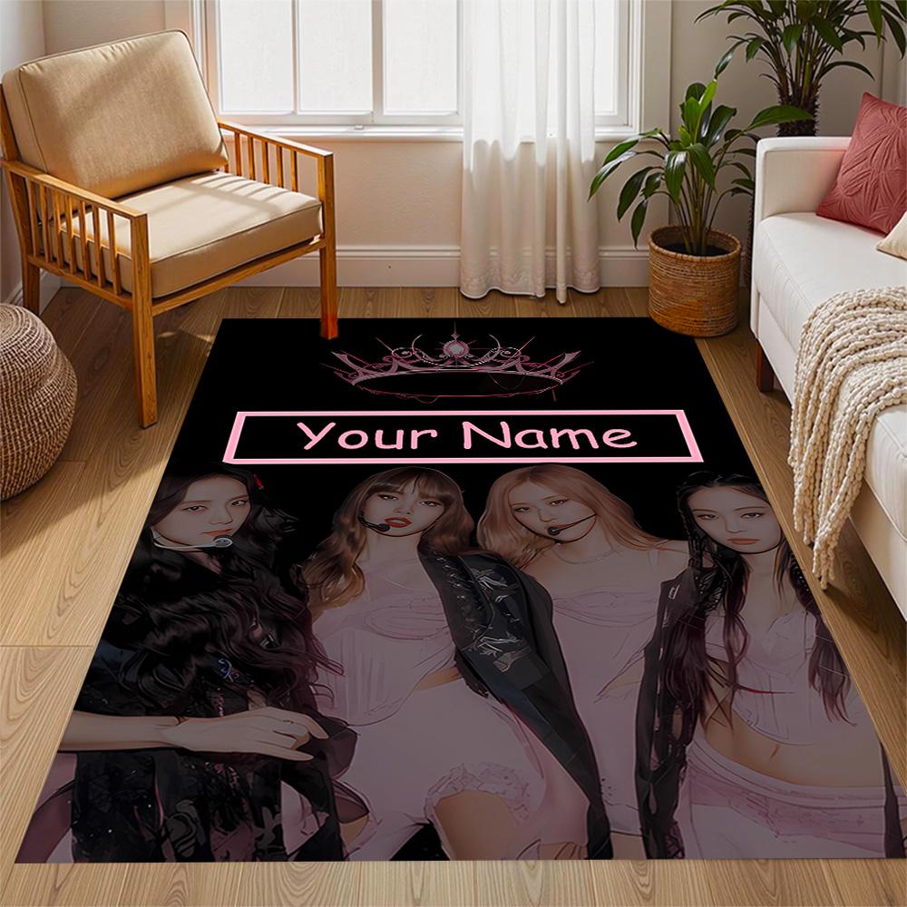 Royal Glamour Squad Customizable Name Floor Mat Suitable for Dormitory Hallway Outdoor Game Room Anti-slip Rug Decorate Offices Spiritual Gift