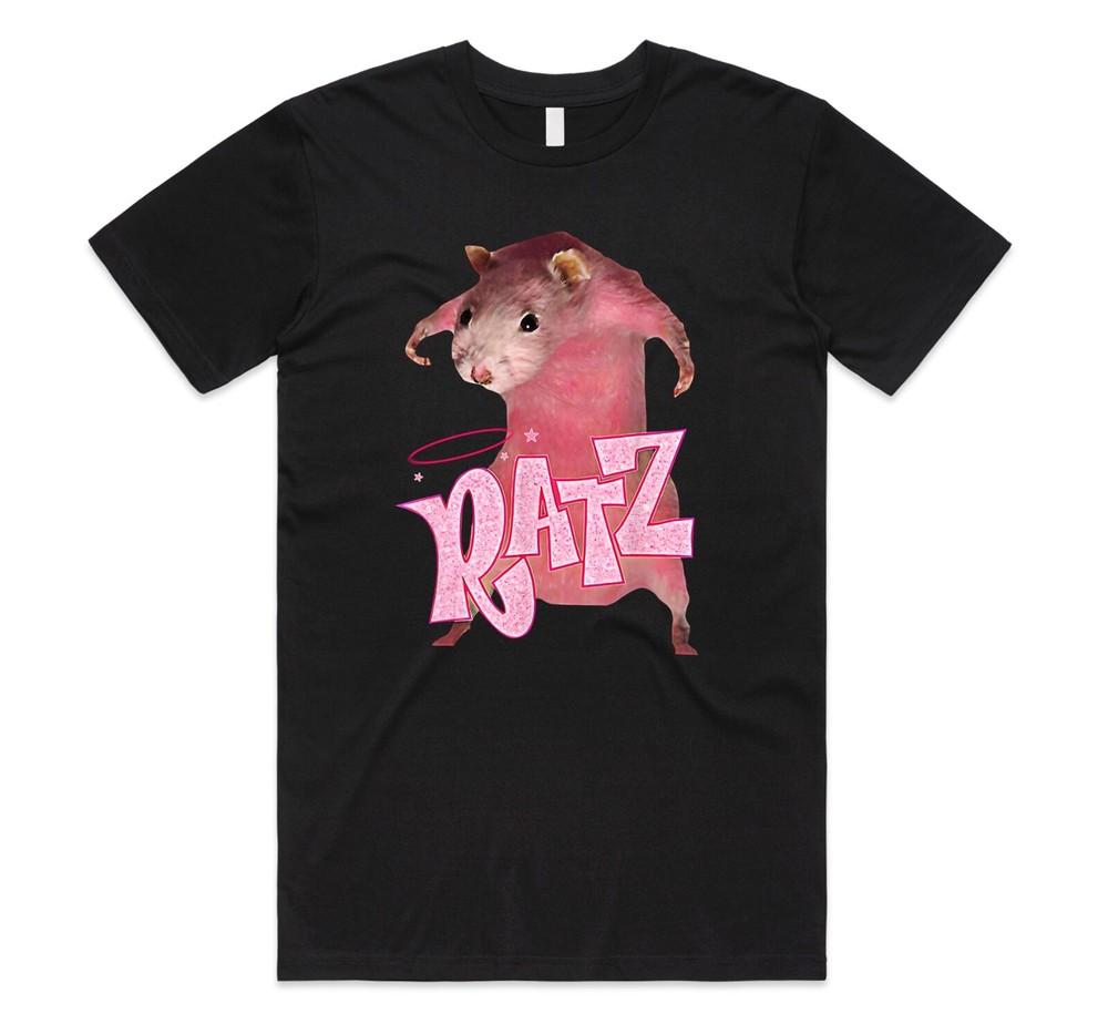 

Ratz T-Shirt Tee Top Funny Pink Rat Meme Internet Humour Unisex 2XL