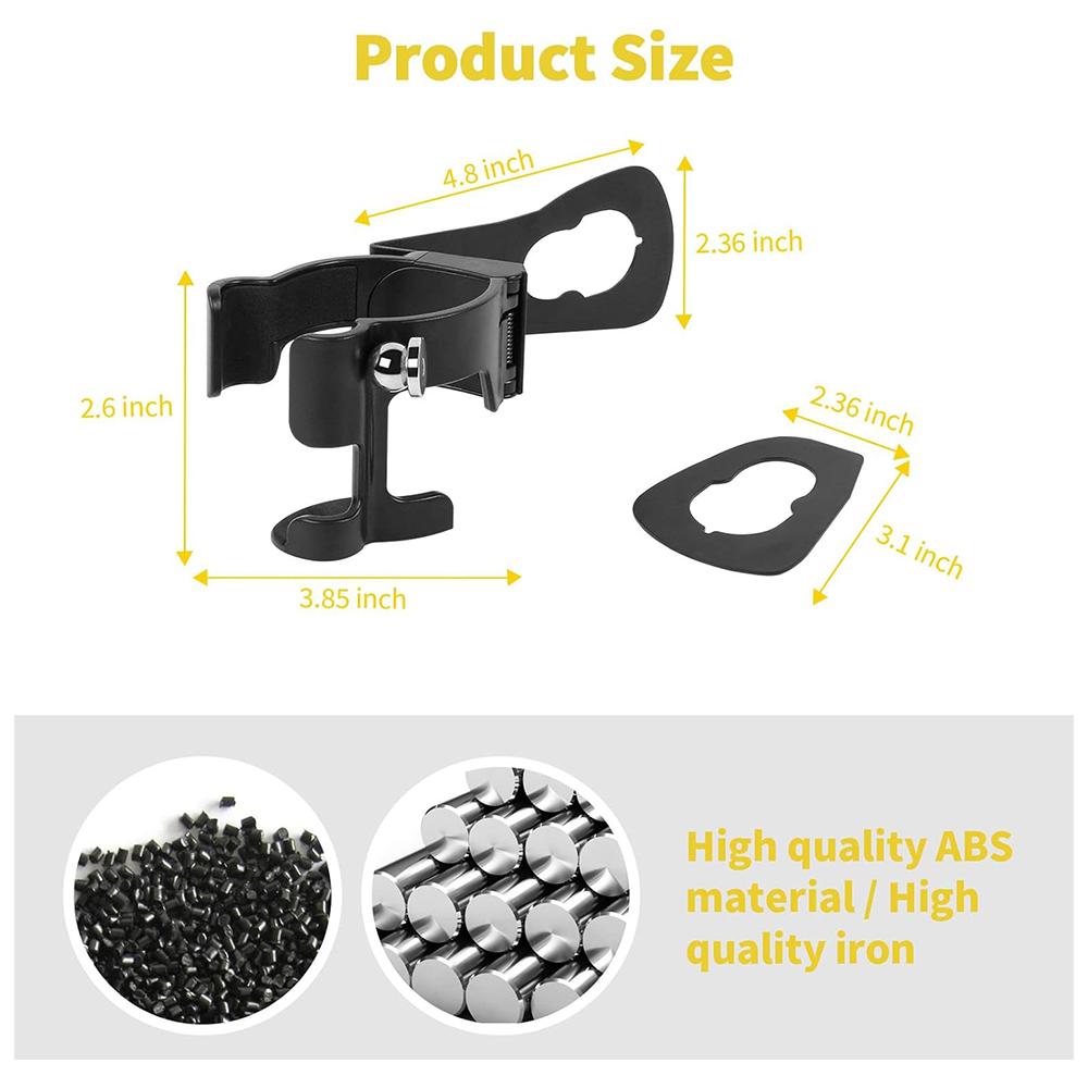 Multi-Function Drink Cup Phone Holder 2 In 1 Bolt-on Walkie Talkie Stand Bracket For Jeep Wrangler JK JL JLU Gladiator JT 2011+