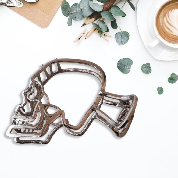 Halloween Skull Hair Clip Claw Clip for Theme Party Hollowed Skull Barrettes