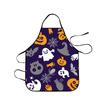Halloween Ghost Pumpkin Waterproof Apron For Kids And Adults With Cartoon Design