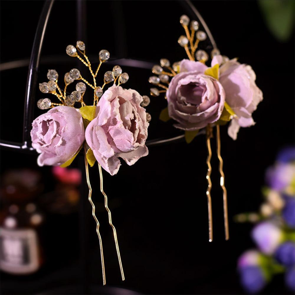 Ancient Floral Hair Stick Tassel Hanfu Headwear Retro Tang Dynasty Hairpin Women