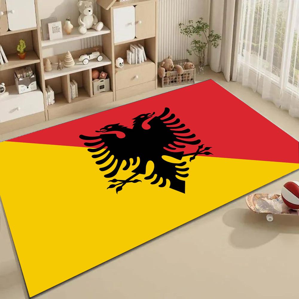 Albania Flag Bath Mat Absorbent Anti Slip Kitchen Floor Carpet Home Decor Soft Durable