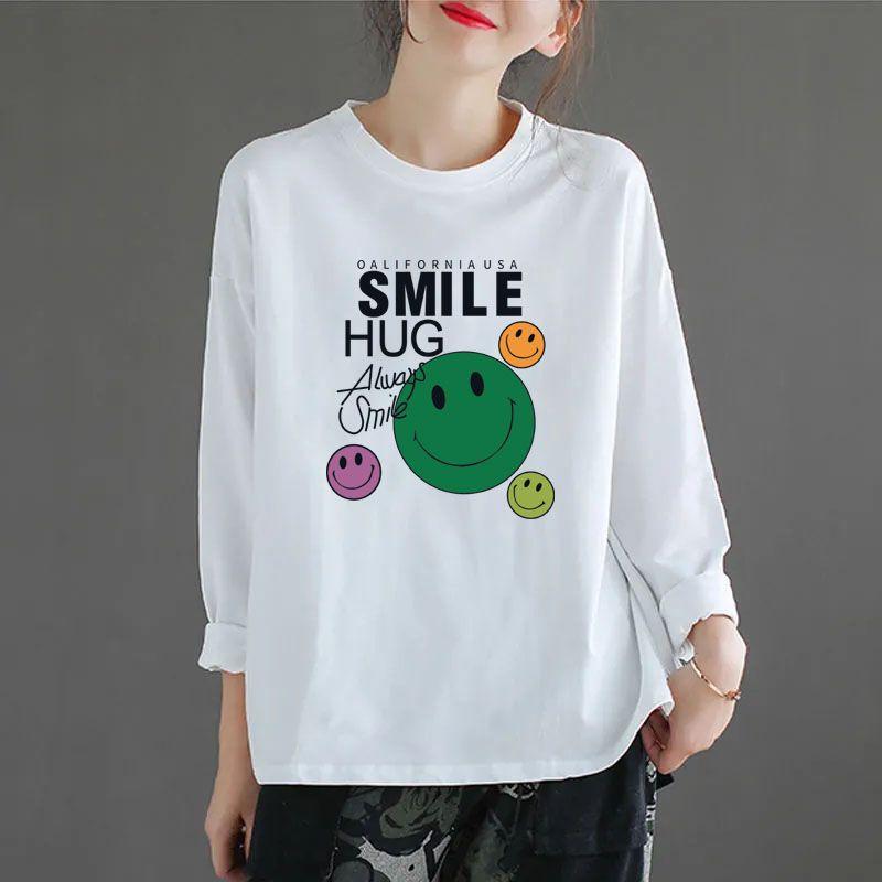 Long-sleeved T-shirt Spring and Autumn New Style Versatile Loose Round Neck Top