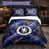 Set Biancheria da Letto Chelsea FC Modello 3 Pezzi Morbida Copripiumino in Microfibra con Federe per Camera da Letto