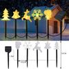 Christmas Solar Pathway Lights, Set of 5 Waterproof Landscape Christmas Lights, Stake Christmas Decorations, LED Lights for Yard Lawn Walkway Decor